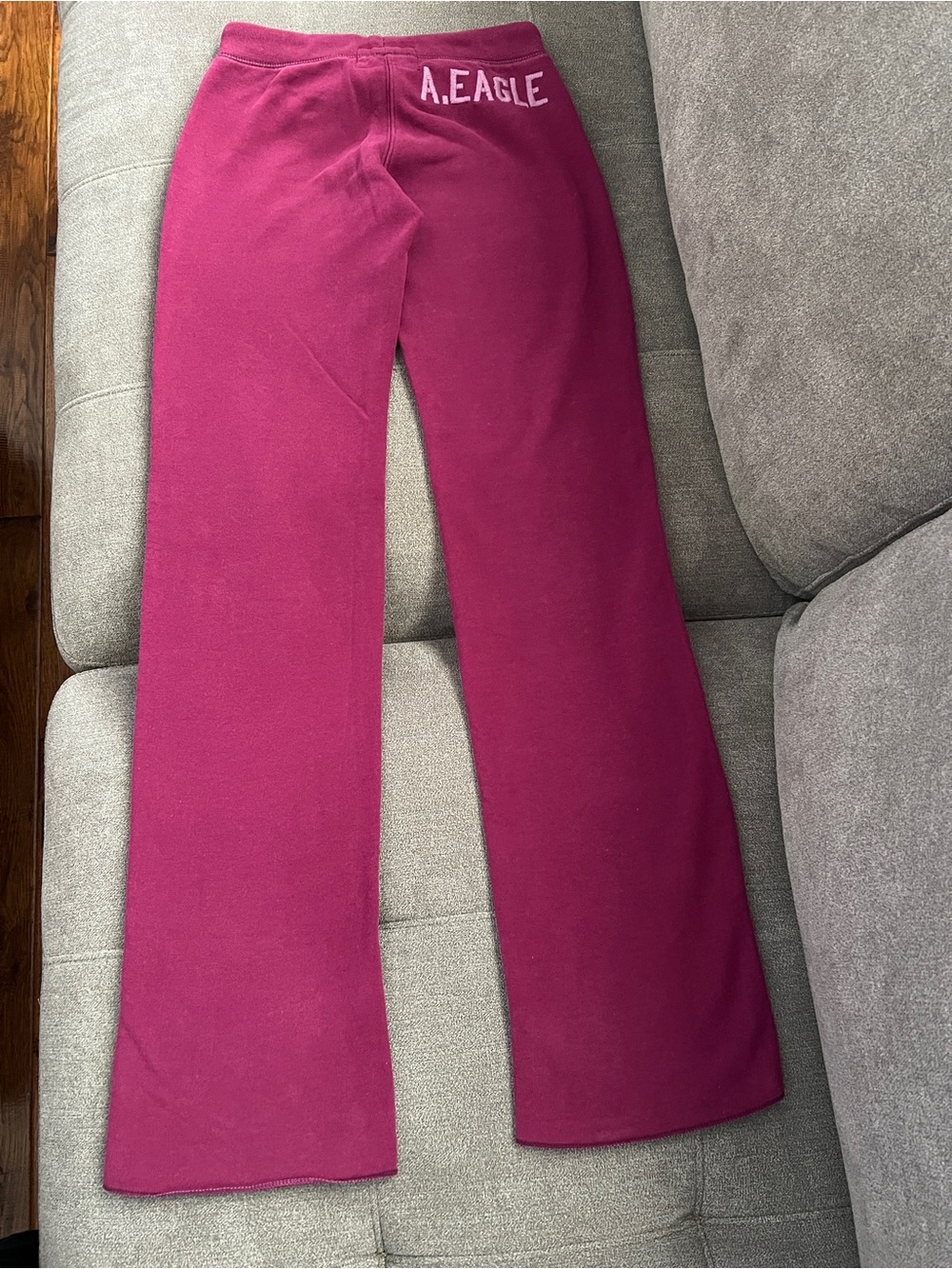 American Eagle Outfitters Magenta Jogger Pants with White Eagle Patch - Picture 4 of 5